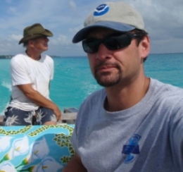 Scott Kendall in Laguna Bacalar in Mexico